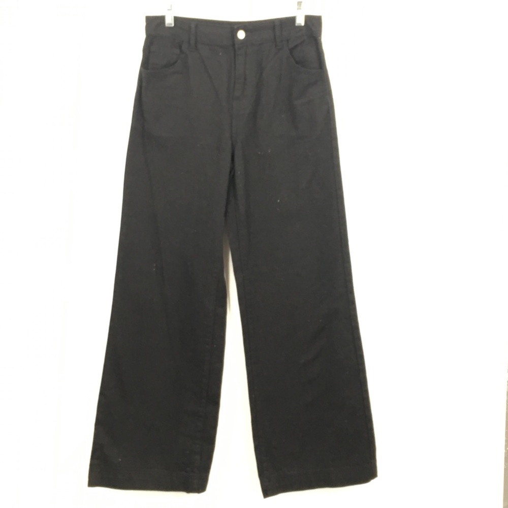 Forever 21 Jeans High Waist Wide Leg Black 27